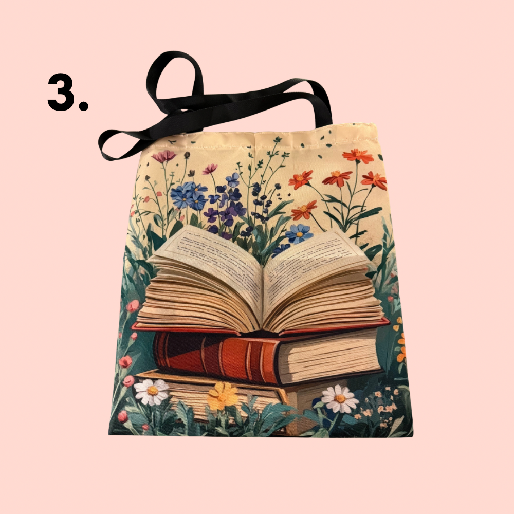Bookish Canvas Tote Bag - Choice of Designs