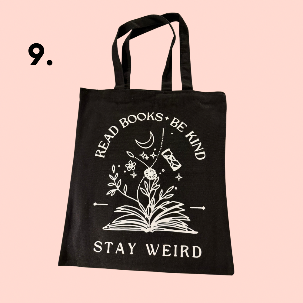 Bookish Canvas Tote Bag - Choice of Designs