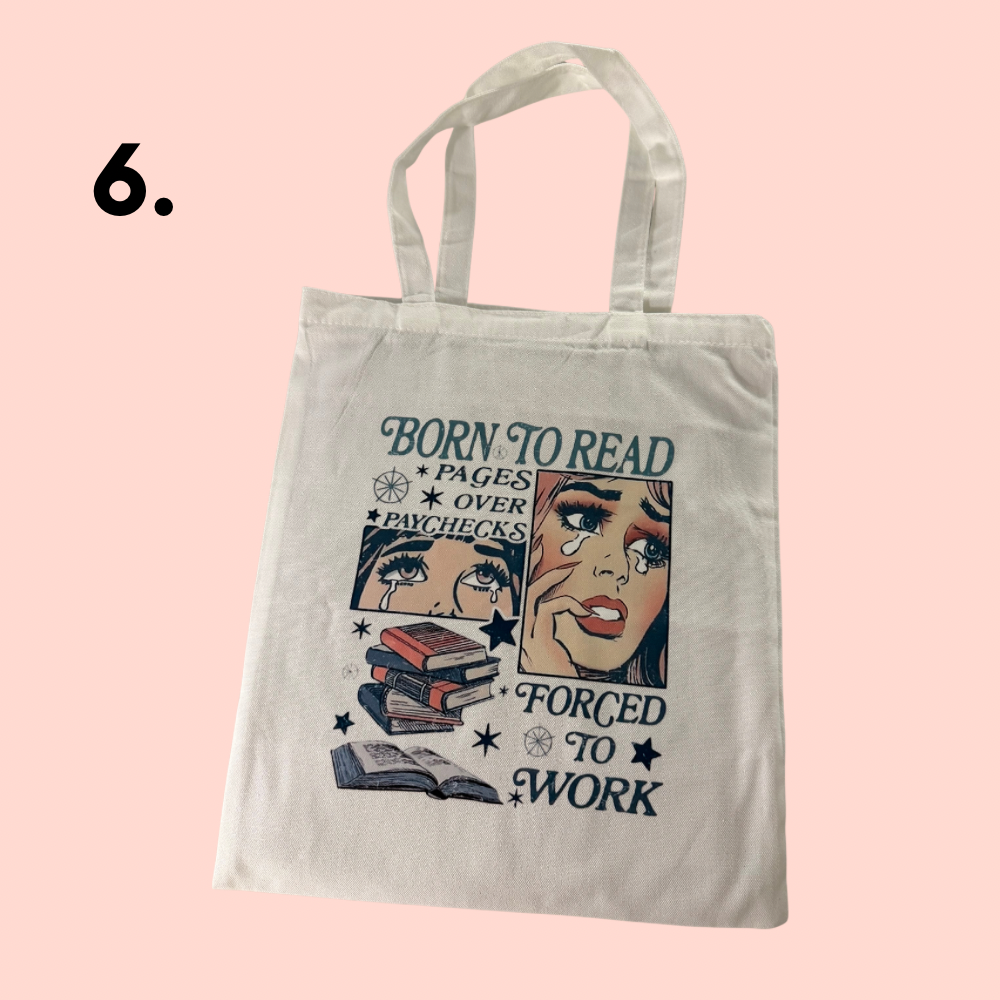 Bookish Canvas Tote Bag - Choice of Designs